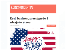 Tablet Screenshot of korespondent.pl
